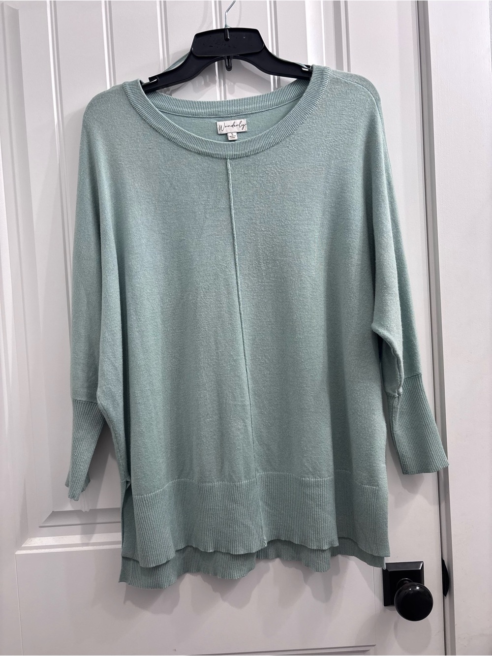 Wonderly Oversized Boatneck Sweater - Seafoam